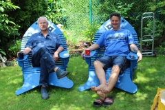 ... nach dem Grillen war Pause angesagt bei sommerlichen Temperaturen